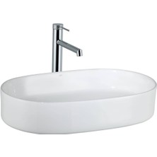 Lena - Tezgah Üstü Lavabo Parlak Beyaz Outlet - E-W1202-