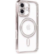 Sh Ticaret Newface Iphone 16 Kılıf Joke Simli Magneticsafe Kılıf - Pembe