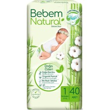 Braventa Collection Bebem Natural 1 Beden Yenidoğan Bebek Bezi (1 x 40 Adet)