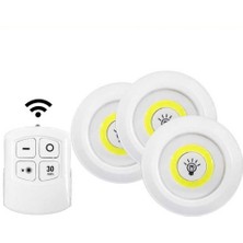 DS LLC Kablosuz Uzaktan Kumandalı 3 Lü LED Lamba Seti Iegtgrs-34