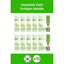 Dermal Nemlendirici ve Pürüzsüzleştirici Salatalık Özlü  Maske X10 Adet