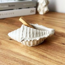 Braventa Collection Deniz Kabuğu Palo Santo Seramik Tütsülük | Inci Rengi | Döküm Seramik Tozu | El Boyaması