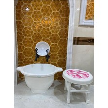 UltraMint Renkli Desenli Plastik Tabure Seti, Çok Amaçlı ve Şık Tasarım