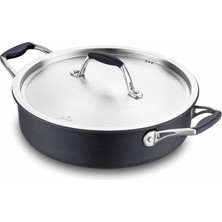 Braventa Collection Jumbo New Moment Diamond Siyah Basık Tencere 26 cm