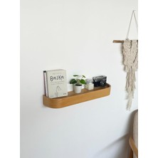 Braventa Collection Fagus Wood Ahşap Doğal Masif Duvar Rafı (Meşe)