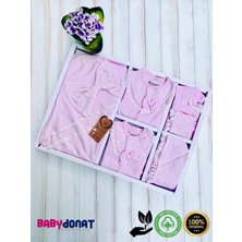 Veralya Dantelli Kız Bebek 10 Parça Kız Bebek Hastane Çıkışı Kutulu %100 Pamuk