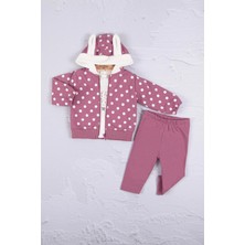 Veralya Tavşan Kulaklı Puanlı 3'lü Kız Bebek Takım