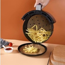 Braventa Collection Orret Home 100 Adet Air Fryer Pişirme Kağıdı Tek Kullanımlık Hava Fritöz Yağ Geçirmez Yapışmaz Gıda