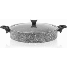 Braventa Collection Gri Ultra Granit 24 cm Basık Tencere -3465