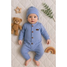 Veralya Düğmeli Önden Açık Interlok Tulum