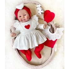 Veralya Kalp Baskılı Kutulu 5 Parça Hastane Çıkışı Seti %100 Pamuk