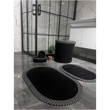 UltraMint Jüt Hasır Banyo Seti 5'li, Şık ve Kullanışlı Banyo Aksesuarları