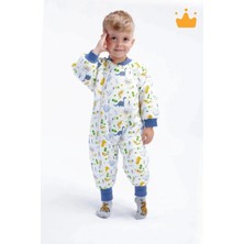 Veralya Mavi Dinozor Desenli Çocuk Uyku Tulumu