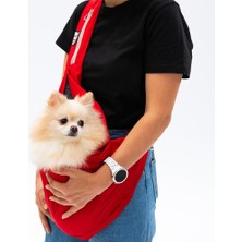 Braventa Collection Pawstar Kırmızı Crossbody Küçük Irk Köpek Çapraz Taşıma Çantası