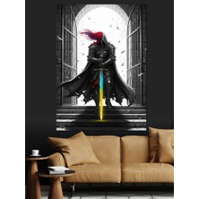 Tablomega Kapıda Bekleyen Zırhlı Savaşçı Dekoratif Kanvas - Mdf Ahşap Tablo