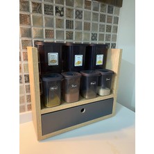 Ediz Ahşap Minimal Çekmeceli Çok Amaçlı Düzenleyici