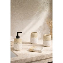 UltraMint Şık 4 Parça Seramik Banyo Seti, Modern ve Kullanışlı Tasarım
