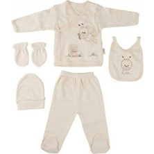 Veralya Organik % 100 Pamuk 5'li Hastane Çıkış Seti