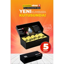 Silver Home 5 Adet Sarı Mikrofiber Dekoratif Cam Bezi Dayanıklı Yapı ile Kolay Temizlik