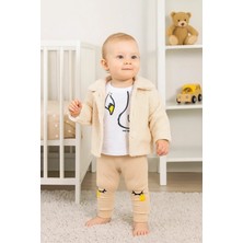 Veralya Peluş Hırkalı 3 Lü Kız Bebek Takım