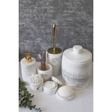 UltraMint Şık Mermer Desenli Beton Banyo Seti, Modern ve Zarif Tasarım