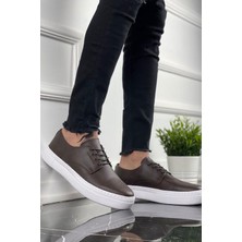 Zapatos CH061 Rex Erkek Günlük Bağcıklı Cilt Klasik Ayakkabı Cbt - Kahverengi
