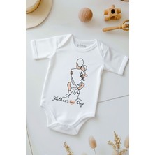 Lilabio %100 Pamuk Babalar Günü Bebek Body Zıbın