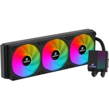 Gamebooster Prıme P360B Rainbow Fanlı LGA1700-AM5 Uyumlu 360MM Cpu Sıvı Soğutma Sistemi (Siyah)
