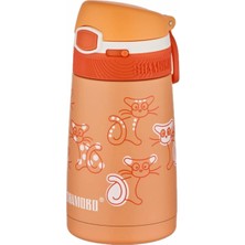 Braventa Collection Fiftyfifty Çocuk 350 ml Pipetli Paslanmaz Çelik Termos Bpa Içermez 7 Renk Turuncu