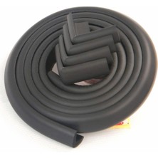 Braventa Collection Agubugu Baby AGU-013 Ince Kauçuk Kenar ve Köşe Koruyucu Set (Siyah)