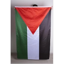Braventa Collection Zc Bayrak Filistin Milli Gönder Bayrağı Raşel Kumaş Dijital Baskı 100X150-ÖZEL Sert Plastik ile Geli
