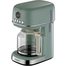 Braventa Collection Berghoff Gem Retro Filtre Kahve Makinesi – 900 W, 1, 5 L Cam Demlik | Mint Yeşil