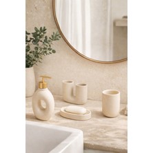 UltraMint Şık ve Kullanışlı Seramik Banyo Seti, Hijyenik ve Dayanıklı Tasarım