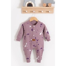 Veralya Puantiye Desenli Pamuklu Kız Bebek Tulum