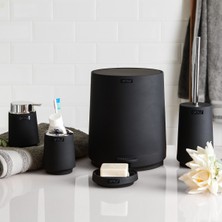 UltraMint Şık Siyah Banyo Aksesuar Seti, 5 Parça, Modern ve Kullanışlı Tasarım