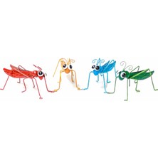 Braventa Collection Trademark Innovations Metal Avlu Sanatı Dış Mekan Bahçe Veranda Çiçek Saksı Dekoru (4'lü Kriket Seti