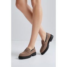 Laura Shoes Laura Kadın Süet Loafer Lyra Vizon