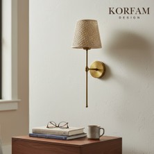 KorFam Krem Hazeran Görünümlü Başlık Kablosuz Pilli Aplik