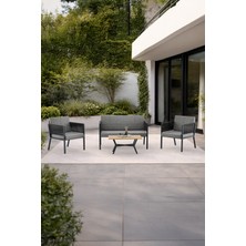 Wood House Arma Bahçe Takımı (Antrasit-Koyu Gri)