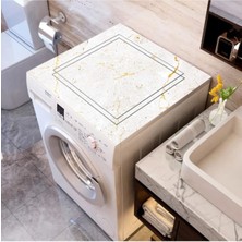 UltraMint Renkli Baskılı Çamaşır Makinesi Örtüsü, Mermer Desen, 62X100 cm