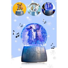 PremiumPort Işıklı Müzikli Kar Küresi, Kış Masalı ve Mutlu Aşıklar Temalı Dekorasyon