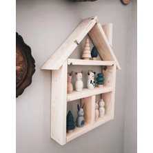 Işıklar Grup Ahşap Montessori Ev Raf Üçgen Raf Kreş, Sınıf, Bebek Odası Çok Amaçlı Raf