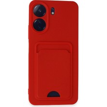 Eco Port Xiaomi Redmi 13C Kılıf Kelvin Kartvizitli Silikon - Kırmızı