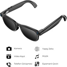 Dvyen G2 Pro Akıllı Yapay Zeka (Aı) Güneş Gözlüğü – Kamera Bluetooth Hafıza Müzik Aı Ast Canlı Çeviri Ipx5