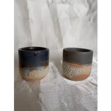 Arken Seramik El Yapımı Seramik 2'li Espressobardağı