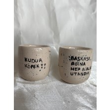 Arken Seramik El Yapımı Seramik 2'li Espresso Bardağı