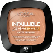 Braventa Collection L'oréal Parıs Infaillible 24H Fresh Wear Soft Matte Bronzer 250 Light