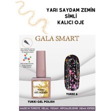Gala Smart Yarı Şeffaf Zemin Simli Kalıcı Ojeler No: 6