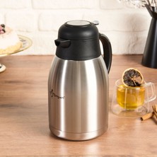 Matmel Çelik Çay Termosu - Inox / Siyah - 2 Lt