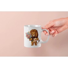 Mithor Shop Aslan - Kalpli Kartlı Kupa Tasarımı – Sevgililer Günü Özel (Erkek)